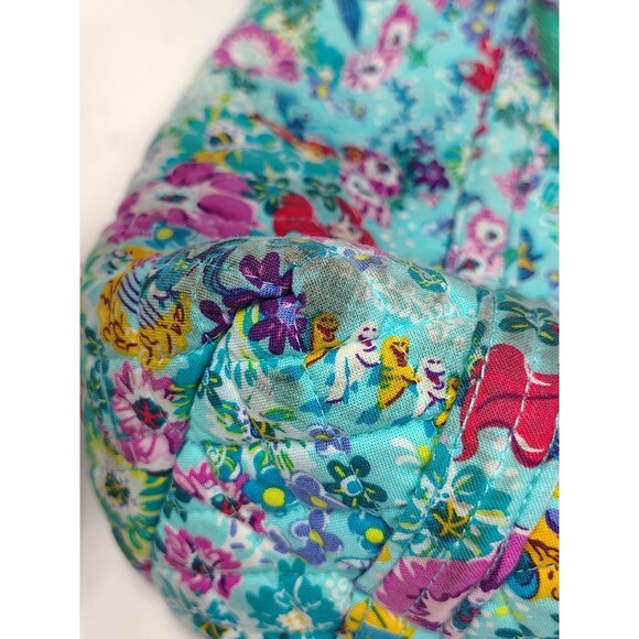 Vera Bradley Original Zip Tote In Disney Ariel Little Mermaid Floral - Picture 7 of 13